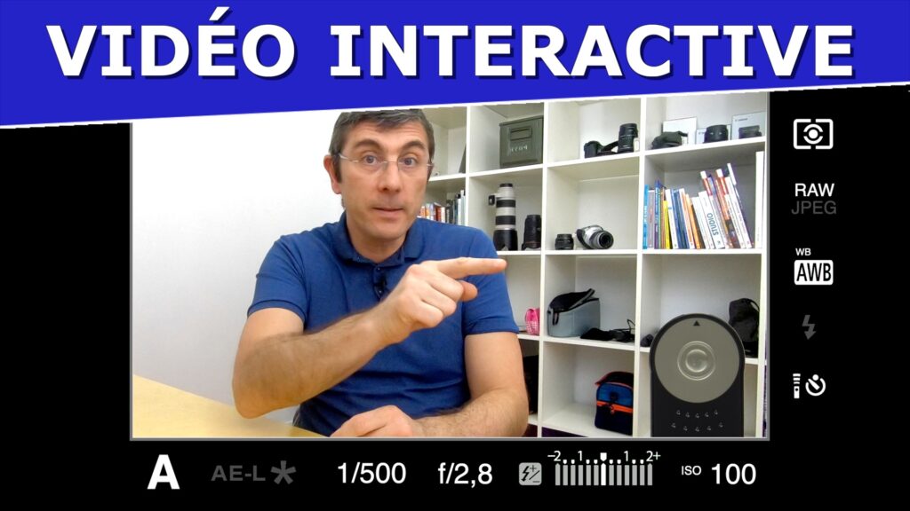 Vidéo interactive de cours de photo